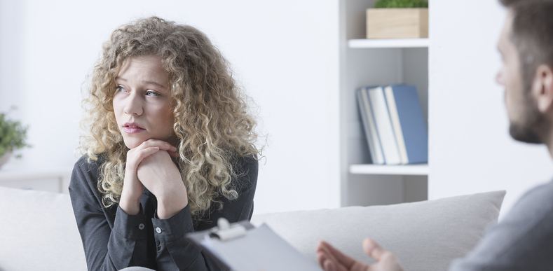 Woman in CBT session