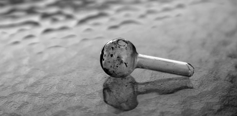 broken meth pipe