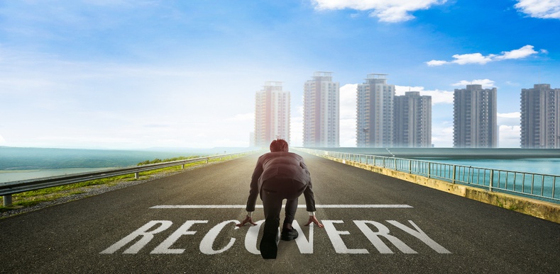 man at start line of recovery