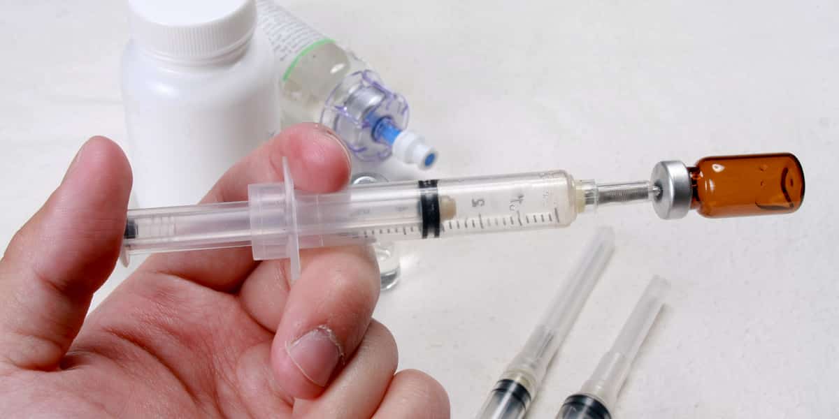 Ativan in a syringe to help someone with an addiction go through detox