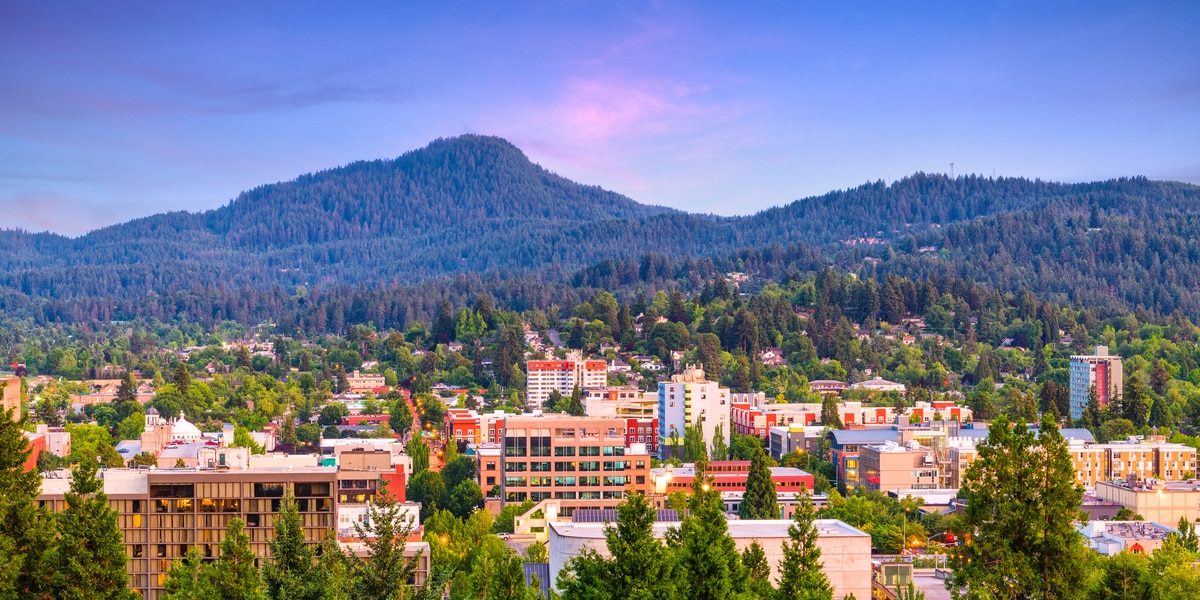 city view of a county in Oregon that is experiencing a meth epidemic